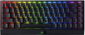 Razer ゲーミングキーボード ワイヤレス BlackWidow V3 Mini HyperSpeed Green Switch 2.4GHz Bluetooth 最大200時間バッテリー持続 メカニカル グリーン軸 65%レイアウト Chroma RGB ダブルショット ABS キーキャップ 英語US配列 【日本正規代店保証品】RZ03-03891400-R3M1