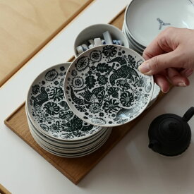 【15,000円購入につき東屋ノベルティ対象商品】【スコープ特注】東屋 / 印判小皿 カッコー 黒呉須