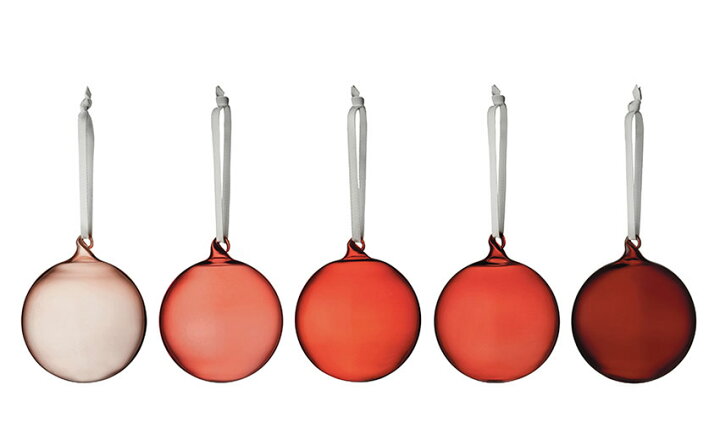 楽天市場】イッタラ / オーナメントボール 5個セット レッド [ Iittala 