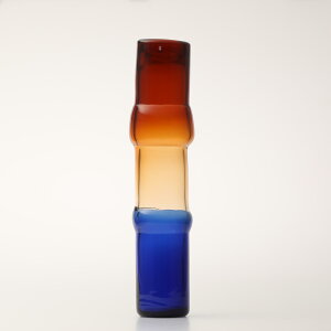 yNo.100zCb^ / Bamboo vase 90x450mm desert-clear-ulblue [iittala]