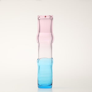 yNo.95zCb^ / Bamboo vase 90x450mm pink-clear-skyblue [iittala]