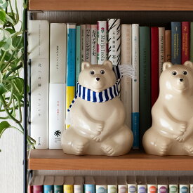 プラステップ / Polar Bear Money Box マフラー付き [ PLASTEP シロクマ 貯金箱 ]