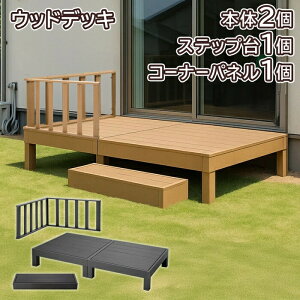 ! �l�H�؃E�b�h�f�b�L�Z�b�g �{��×2���X�e�b�v�䁕�R�[�i�[�p�l�� �K�тȂ�������Ȃ� �؎����� �g�ݗ��� DIY�L�b�g�y �T���f�b�L �����؍� �e���X �o���R�j�[ ���O �J �� ������� �V��!�z 