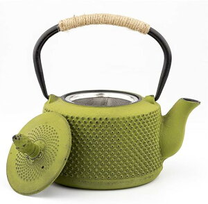鉄瓶 南部鉄器 直火可 H調理器対応 急須 鉄分補給 やかん 鉄びん 鉄器 鋳物 ガス 電気コンロ 炭火 茶道道具 丸型 茶こし付き 断熱特性に加 伝統工芸品新築祝いや引越し祝い 贈り物には最適 (m