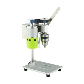 小型ボール盤 金属、木材、プラスチック、アクリル、アルミニウムなどの直接穴あけ用卓上ボール盤 (シルバー)