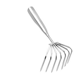 潮干狩 ステンレス製熊手 潮干狩り熊手 貝掘り 貝拾い フルメタルレーキ くまで アサリ ハマグリ レジャー 砂遊 園芸 砂浜 磯海辺のビーチ 熊手貝 牡蠣掘り カニ マテ貝 (C)