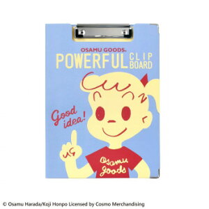 OSAMU GOODS クリップボード ブルー/アイボリー ST-ZO0007 折りたたみタイプで、見られたくない用紙を伏せておく事が可能!