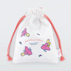 フラワーリング サンリオキャラクターズ 刺繍巾着 マロンクリーム LSR-P007-F リラックスムードたっぷりのアートが魅力的