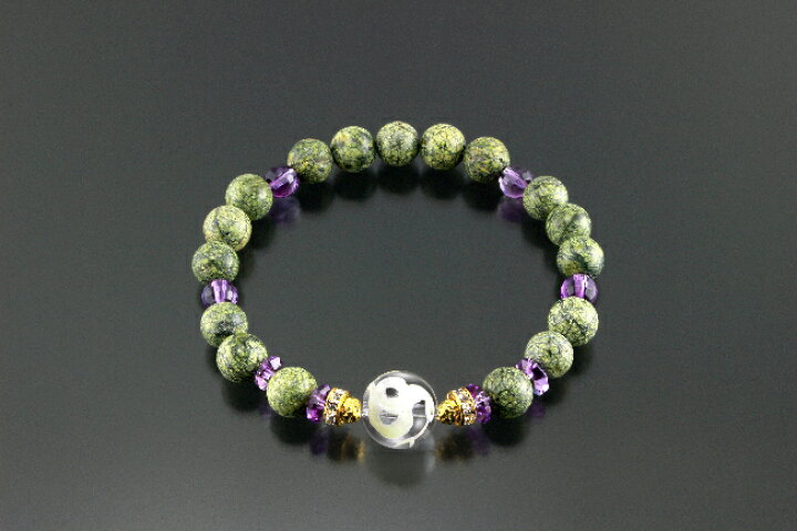 楽天市場】金運蛇・蛍光ブレス 白水晶 アメジスト 蛇紋石  