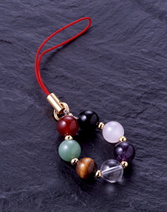 七貴石ストラップ 白水晶 紫水晶 虎目石 オニキス 赤メノウ アベンチュリンメンズ レディース 効果 ハンドメイド 浄化 種類 意味 アクセサリー クリスタル