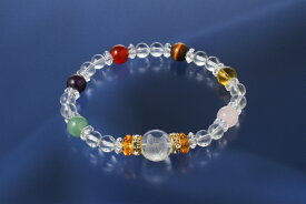 七貴石ふくろうブレスレット　白水晶 黄水晶 アメジスト 虎目石 赤メノウ ローズクォーツ アベンチュリンパワーストーン ブレスレット メンズ レディース 効果 ハンドメイド 浄化 種類 意味 アクセサリー クリスタル シトリン タイガーアイ