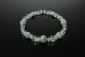 18金珠ひすい水晶ブレス 白水晶 翡翠 K18 パワーストーン ブレスレット 送料無料 メンズ レディース 効果 ハンドメイド 浄化 種類 意味 アクセサリー クリスタル ヒスイ 天然石