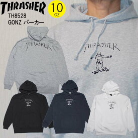 【クーポン有】【20%OFF】正規品 あす楽 THRASHER スラッシャー パーカー 春物 プルオーバーパーカー GONZ LOGO TH8528 春物 秋物 裏パイル 裏毛 春用 秋用 マークゴンザレス ゴンズ フーディ 定番 ロゴ スケートボード ブランド 人気 かっこいい スケボー MAGLOGO 送料無料