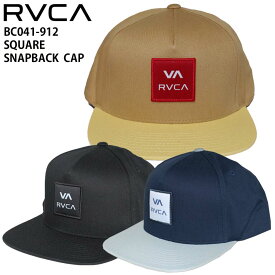 【クーポン有】【20%OFF】正規品 あす楽 RVCA ルーカ キャップ 帽子 平ツバ CAP BC041-912 RVCA SQUARE SNAPBACK ルカ 人気 ブランド メンズ フラットバイザー キャップ 送料無料 BC041912 サーフィン スケートボード 横乗り