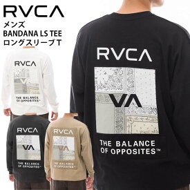 【クーポン有】【5％OFF】あす楽 正規品 RVCA ルーカ メンズ ドロップショルダー ヘビーウェイト ロングスリーブTシャツ 長袖 Tシャツ ロンT BE041-058 BANDANA LS TEE BE041058 ルカ 長袖Tシャツ ロゴ サーフ スケボー スノボー スケートボード ブランド 2024