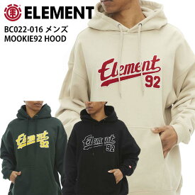 【クーポン有】【30％OFF】正規品 あす楽 ELEMENNT メンズ MOOKIE92 HOOD 裏毛メンズ スウェット パーカー BC022-016 カレッジロゴ BC022016 裏パイル スエットパーカー エレメント プルオーバー ロゴ ブランド スケートボード スケボー スケーター ブランド