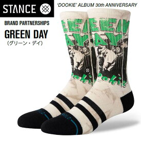 【クーポン有】正規品 あす楽 STANCE SOX グリーンデイ GREEN DAY スタンス ソックス 1足 靴下 くつした ユニセックス A556A24199 1994 CREW ロゴ ブランド スケータースタイル スケーター スケートボーダー スケボー スノーボーダー スケボースタイル