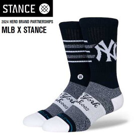 正規品 STANCE SOX ニューヨークヤンキース newyork Yankees MLB メジャーリーグ スタンス ソックス 1足 靴下 くつした ユニセックス A556A24CNY CLOSER NY エムエルビー チーム カジュアルソックス MLB X STANCE ロゴ ブランド