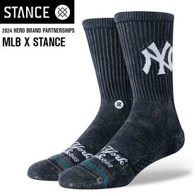 正規品【10％OFF】 STANCE SOX ニューヨークヤンキース newyork Yankees MLB メジャーリーグ スタンス ソックス 1足 靴下 くつした ユニセックス A556A24 FNY FADE NY エムエルビー チーム カジュアルソックス MLB X STANCE ロゴ ブランド