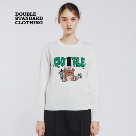 ダブルスタンダードクロージング ニットトップス DOUBLE STANDARD CLOTHING DSC SNOWYサーフベアニット クルーネック ロングスリーブ ダブスタベア ダブスタ レディース オフ【2024春夏】