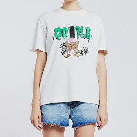ダブルスタンダードクロージング Tシャツ DOUBLE STANDARD CLOTHING DSC サーフベアフライスTシャツ クルーネック 半袖 ショートスリーブ ベア ダブスタ レディース オフ【4S】