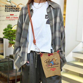 【新作】ダブルスタンダードクロージング×ボールアンドチェーン ショルダーバッグ DOUBLE STANDARD CLOTHING×Ball&Chain スキーベア ポシェット ナイロンバッグ ストラップ付き ダブスタ ベージュ【2025秋冬】
