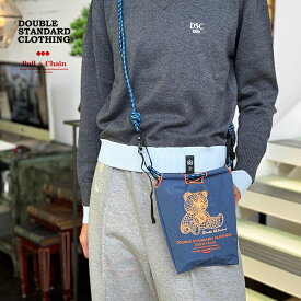 【新作】ダブルスタンダードクロージング×ボールアンドチェーン ショルダーバッグ DOUBLE STANDARD CLOTHING×Ball&Chain グラフィックベア ポシェット ナイロンバッグ ストラップ付き ダブスタ サックス【2025秋冬】