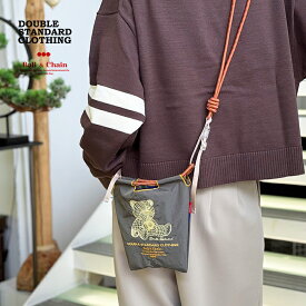 【新作】ダブルスタンダードクロージング×ボールアンドチェーン ショルダーバッグ DOUBLE STANDARD CLOTHING×Ball&Chain グラフィックベア ポシェット ナイロンバッグ ストラップ付き ダブスタ チャコール【2025秋冬】