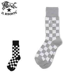 �y2026�t�ĐV��zIL BISONTE �C�� �r�]���e �\�b�N�X �~�f�B��\�b�N�X �N���[�\�b�N�X �`�F�b�J�[�{�[�h�� ���S�h�J �C�� �O���[/�u���b�N�y���b�N���K�戵�X�z