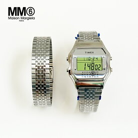 【SALE/58%OFF】エムエム6 メゾンマルジェラ×タイメックス 腕時計 MM6 Maison Margiela × Timex Timex × MM6 T80 Gift Set w/ Extra Bracelet コラボ デジタルウォッチ レトロ ブレスレット シルバー【マルタンマルジェラジャパン正規取扱店】【4F】