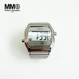 【SALE/58%OFF】エムエム6 メゾンマルジェラ×タイメックス リングウォッチ MM6 Maison Margiela × Timex Timex × MM6 T80 Ring Watch Size S/M コラボ デジタルウォッチ レトロ 時計 シルバー【マルタンマルジェラジャパン正規取扱店】【4F】
