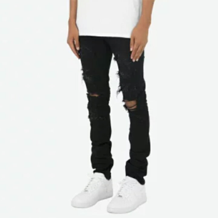 楽天市場】ミニマル デニムパンツ mnml X201 RHINESTONE SKINNY DENIM 