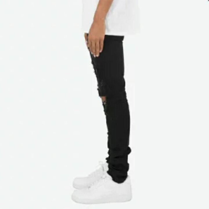 楽天市場】ミニマル デニムパンツ mnml X201 RHINESTONE SKINNY DENIM 