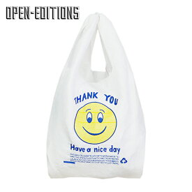 オープンエディションズ サンキュートート Lauren DiCioccio for Open-Editions THANK YOU TOTE SMILE スマイル ショッピングバッグ エコバッグ トートバッグ 700085980 BLUE ブルー【1S】