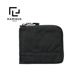 【予約商品】【ラミダス正規取扱店】 ジップウォレット RAMIDUS ZIP WALLET コンパクトウォレット L字ジップ ハーフサイズウォレット ポリエステル BLACK【2023秋冬】