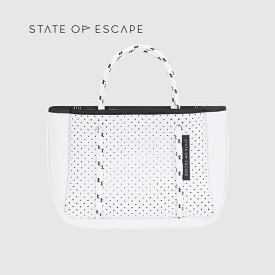 ステート オブ エスケープ トートバッグ STATE OF ESCAPE マイクロ MICRO ショルダートート 2WAY ショルダーストラップ付き コンパクトバッグ ネオプレン WHITE【2023秋冬】