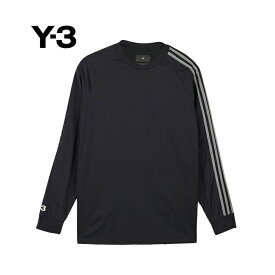 ワイスリー 長袖Tシャツ Y-3 3S LS TEE クルーネック ロンT ロングスリーブ スリーストライプス ユニセックス BLACK ブラック【アントラクト正規取扱店】【2024春夏】