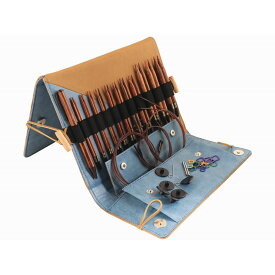 【正規品/送料無料】KnitPro (ニットプロ)Ginger 輪針セット 13cm (31281) 交換式輪針 11ペア ケーブル6本 レザーケース付 編み物 初心者から上級者まで最適