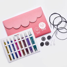 【正規品/送料無料】KnitPro (ニットプロ)ジング デラックス 輪針セット 13cm (47424) 8サイズ ケーブル4本入り 軽量アルミ製 高級収納ケース付き