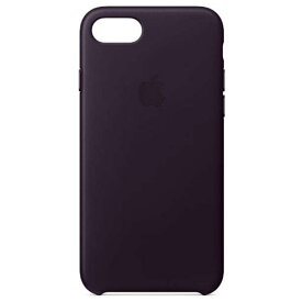 Apple純正　iPhone8用　レザーケース　オーバジーン　MQHD2FE/A　新古品　 Leather Case Aubergine　アイフォンケース　パープル　紫