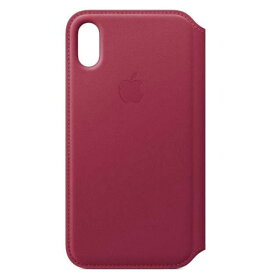 Apple純正　iPhoneX用　レザーケース　ベリー　MQRX2FE/A　新古品　 Leather Case Berry　アイフォンケース　ピンク　マゼンタ　レッド