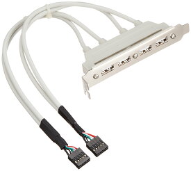 変換名人 PCIブラケット用 USB2.0(x4ポート)延長ケーブルセット PCIB-USB4