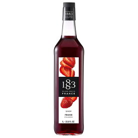 1883(メゾン ルータン) ストロベリー シロップ 1L 1000ml [デニオ総合研究所 1883 MAISON ROUTIN フランス シロップ スイーツ 割り材] ギフト プレゼント 敬老の日 お歳暮 御歳暮
