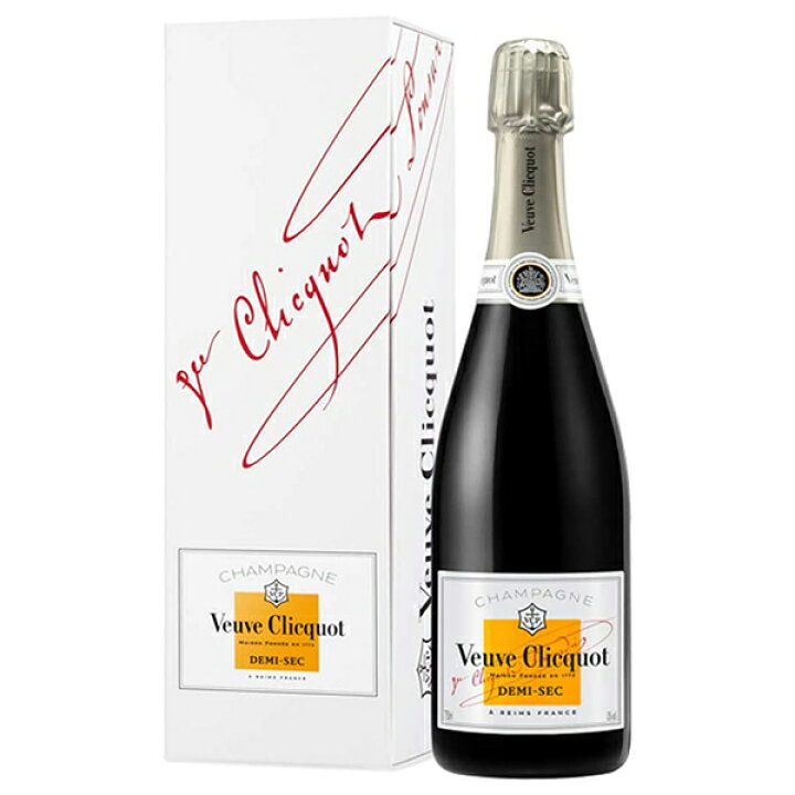 楽天市場】ヴーヴクリコ ホワイトラベル ドゥミ セック 750ml×6本 [箱  