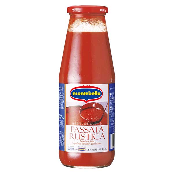 トマト缶 Canned tomatoes モンテベッロ パッサータ ルスティカ 瓶 海外限定 700g 大幅にプライスダウン x モンテ ケース販売 002802 イタリア トマト 12個