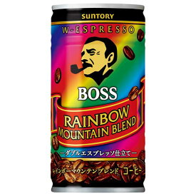 【ポイント2倍 マラソン期間限定】サントリー ボス レインボーマウンテンブレンド [缶] 185ml x 30本[ケース販売]送料無料(本州のみ)[サントリー SUNTORY 飲料 日本 コーヒー FBRWC] ギフト プレゼント 母の日 父の日 お中元