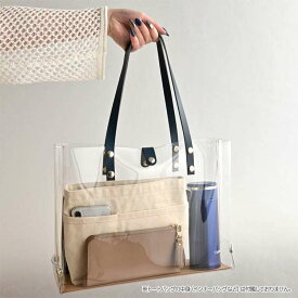 クリア トートバッグ1枚仕上 L 【 クリア × レザー 】 PVC イタリアンレザー ショルダー トート 肩掛け 透明 母の日 父の日 誕生日 ギフト プレゼント カバン 鞄 おしゃれ メンズ 男性用 男女兼用 ユニセックス TKM