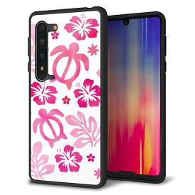 Softbank AQUOS R5G 908SH ケース カバー スマホケース 背面 ガラス TPU ガラプリ 【ハワイアンアロハホヌ ピンク】 メール便送料無料