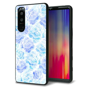 SoftBank Xperia 5 III A103SO �P�[�X �J�o�[ �w�� �K���X TPU �f�U�C�� �K���v�� �ySC927 ���[�Y �u���[�z ��� ���� MMLM
