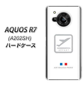 SoftBank AQUOS R7 A202SH ハードケース カバー 【549 AIR-Line-離陸 UV印刷 素材クリア】